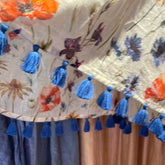 Floral top w fringe tunic